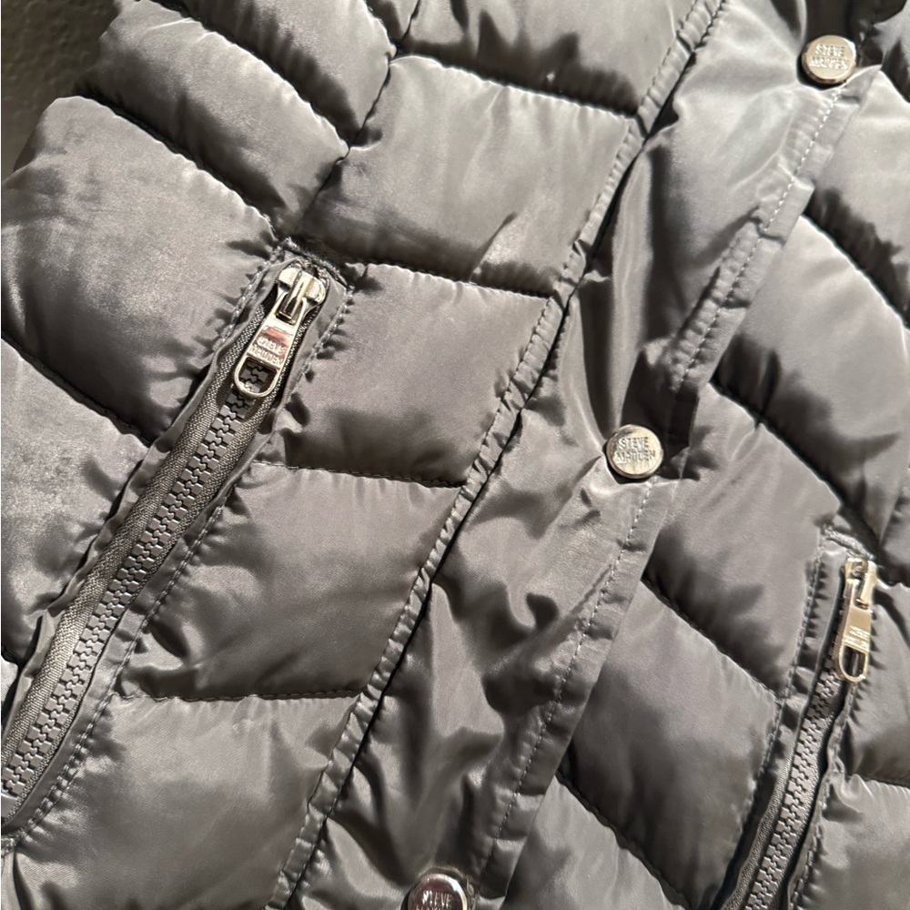 Steve Madden Olive Kids Puffer Jacket with Faux Fur Hood - Picture 4 of 7